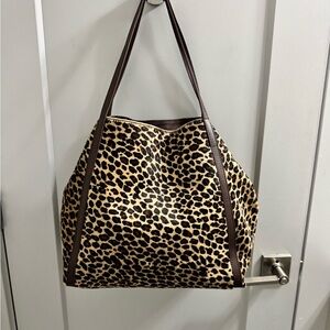 Brand New (with tags) Ann Mashburn Cita Tote in Leopard Calf Hair
